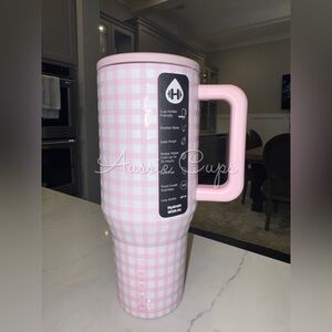 Pink Gingham 40 oz HydroJug Traveler Tumbler, sold out online, HTF